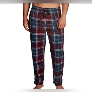 Lucky Brand Cloud Soft Red and Blue Plaid Fleece Pants Size Small 28/30